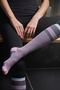 Bamboo Seamless Colorful Knee Length 15-20 mm Hg Pressure Women Men Compression Socks 3596 - 6