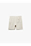Pocket Detailed Jacquard Bermuda Lace-Up Shorts - 4