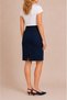 High Waist Denim Skirt for Women – Midi Length Denim Skirt with Back Slit, Casual & Office Stylish - 4
