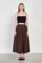 Women's high waist bell skirt - bitter coffee - 3
