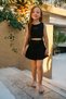 My Little Girl's Cicileri Sport Bustier and Pleated Skirt Girls' Swimsuit Set - Black - 3