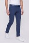 Men's Slim Fit Five-Pocket Stretch Cotton Navy Blue Canvas Trousers P 1087 - 4