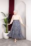 Asymmetrical Cut Ethnic Pattern Lined Tulle Hijab Skirt - 6