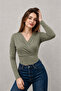 NEW PRODUCT Women's Double-Breasted V-Neck Sandy Long Sleeve Elegant Blouse 11 - 2