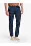 Navy Blue Slim Fit Linen Blend Canvas Trousers 50268095-Vr033 - 3