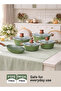 10pcs Kitchencraft Die-Cast Aluminum Cookware Set Assorted Colors - 8