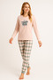 Women's Soft Texture Thermal Pajamas Set 42050 - 5