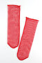 Red Small Glitter Detailed Girls' Tulle Socks - 2