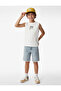 Cotton Sleeveless Crew Neck Undershirt with Embroidery Detail