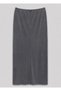 Anthracite Color Slit Skirt - 4