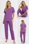 Women's Middle-Aged and Above Short Sleeve Mom Pajamas Set 5540 - 3