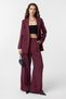 Burgundy Double Breasted Women's Blazer Jacket