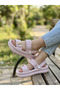 Figured Pink Daily Girls' Beach Garden Pool Slippers - 2