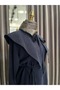 Vatkatex Stone-Collar Skirt Suit - Navy Blue - 40 - 3