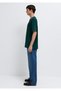 Seal Logo Embroidered Green T-Shirt Loose Fit / Comfortable Loose Cut 0613436-85173 - 4