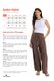 Women's Relax Fit Comfortable Cut Waist Lace-Up Elastic Soft Textured Double Pocket Brown Trousers - 8