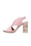 Shoes Dusty Rose Leather Women's Heeled Sandals 01Wn6403 - 3