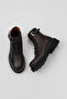 Brown Flotter Leather Women's Flat Boots 01Wr3400
