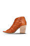 Tan Leather Women's Heeled Sandals - 3