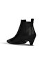 Black Leather Women's Heeled Boots 40Wb2320 - 5