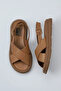 Tan Tan Leather Women's Sandals 01Wy9403 - 5