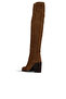 Tan Suede Women's Heeled Boots 30Wc18722 - 5