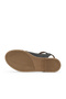 Black Khv-Beige Leather Women's Flat Sandals 01Wa5703 - 5