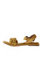 Yellow Leather Women's Sandals 01Wu4124 - 4