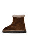 Tan Suede Women's Flat Boots 01Wf3907 - 4