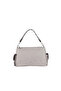 Gray Leather Women's Shoulder Bag - 2