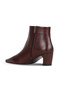 Burgundy Leather Women's Heeled Boots 40Wb802 - 4
