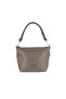 Gray Leather Women's Shoulder Bag