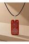 Prayer Handmade Red Agate Stone Pendant Spiritual Healing and Balance Jewelry - 5