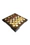 Handmade Wooden Red Checkerboard Set 48 Cm Brown-50mm - 7