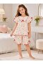 Girl's Capri Pajama Set Pink Floral