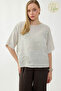 100% Linen Floral Motif Short Sleeve Blouse