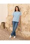 Senior Girls Light Blue Cinnamoroll Oversized T-Shirt - 5