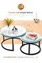 Ceramic Nesting Coffee Table Set with Metal Frame – Modern – 70 and 50 cm Sizes - 6