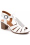Porcar Genuine Leather Comfort Orthopedic Women's Sandals White - 3