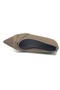 Feles Knitted Knotted Pointed Toe Women's Ballerina Shoes Brown - 5
