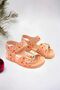 Pink Flower Printed Buckle Girls Sandals