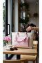 Culoare Pink Pocket Detailed Hand and Shoulder Bag - 6