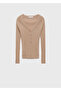 V-neck Rubber Knit Sweater - 3