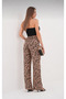 Women's Zebra Patterned Thin Summer Wide-Leg Sweatpants – Lightweight & Stylish - 3