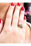 Natural Stone Green Agate Natural Stone Antique Model Women's Adjustable Ring Euy72Ya