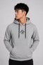 Men's Gray Hooded Cotton Sweatshirt Regular Fit Mountain Print - 3