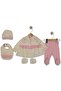 Baby Girl Flower Patterned 5-Piece Newborn Hospital Release Zibin Set - 2