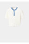 Contrast Collar Buttoned Jersey - 3