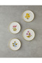 Begonia Ceramic 4-Piece Cake Set 16 cm Colorful - 2