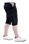 Large Size Men's Capri Cargo Pants with Pockets and Tie Waist Valencia 21404 Navy Blue - 2